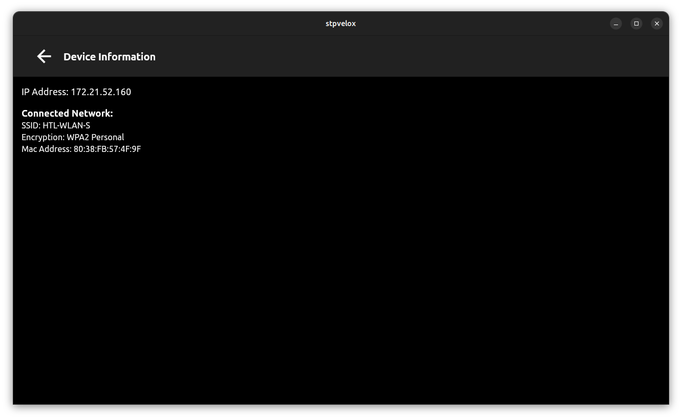 IMG: Device info example screen